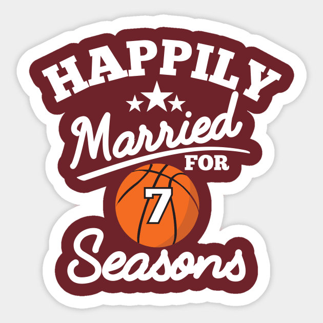 Happily married for 7 seasons Sticker by RusticVintager